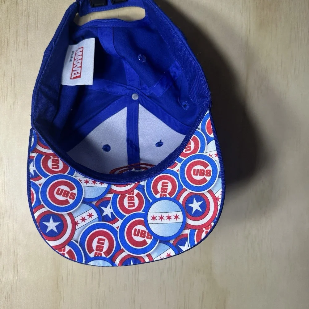 Chicago Cubs Captain America Hat‎ Collab Special Ticket Hat July 2, 2024 Marvel